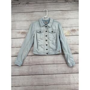 Vintage 90s Guess jeans Button Down Denim Jacket Small Blue‎ Light Wash